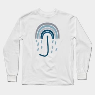 Umbrella Rainbow Pattern Hand Drawing Long Sleeve T-Shirt